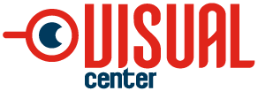 logo de visual center con contorno